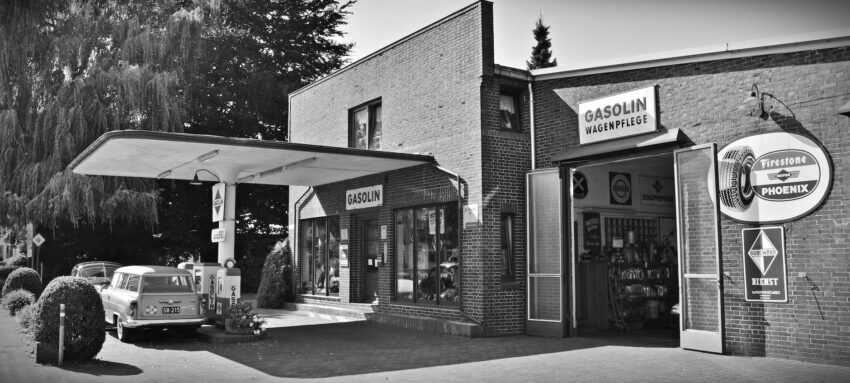 old gas station