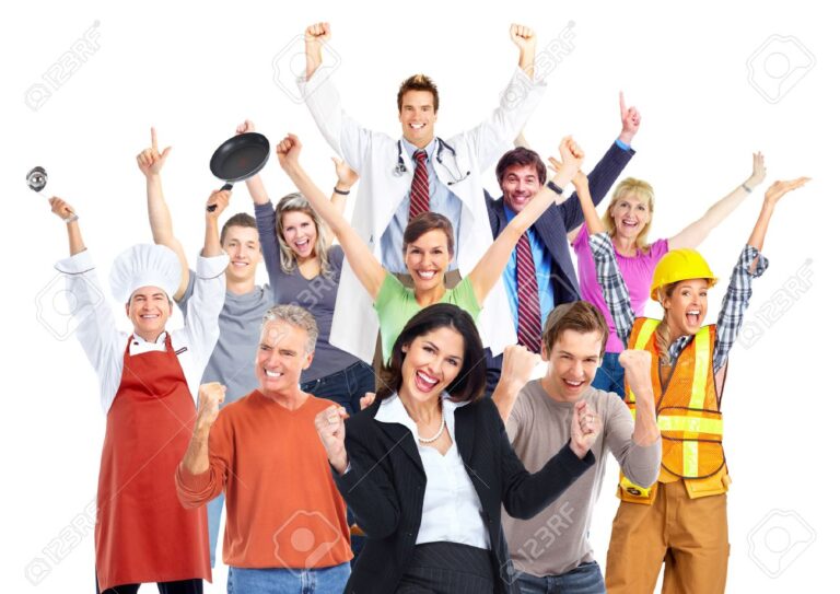 people cheering